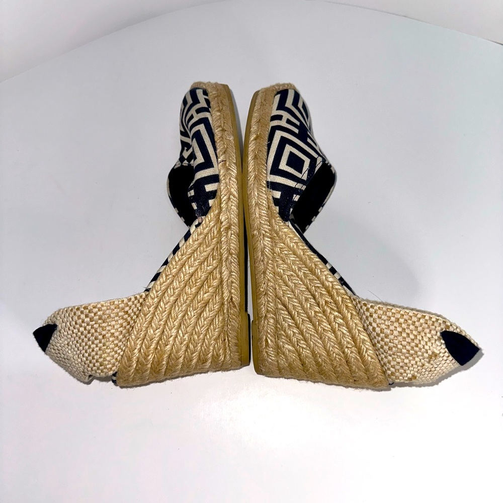 Tory Burch Black and White Wedges - Picture 8 of 11